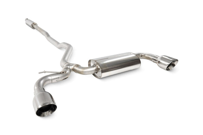 Scorpion cat-back udstødning til Mini Clubman F54 Cooper S – resoneret, Daytona, set skråt bagfra