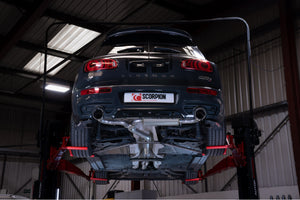Scorpion cat-back udstødning til Mini Clubman F54 Cooper S – resoneret, Daytona, set bagfra