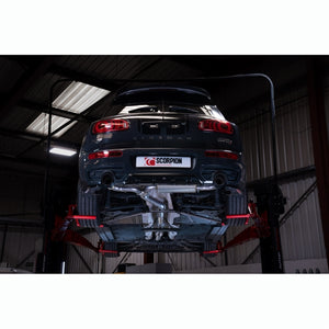 Scorpion GPF-back udstødning til Mini Clubman F54 Cooper S – resoneret, set bagfra