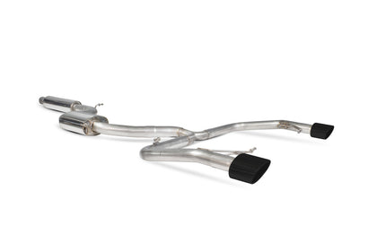 Scorpion cat-back udstødning til Seat Leon – resoneret, Daytona Ceramic, set skråt bagfra