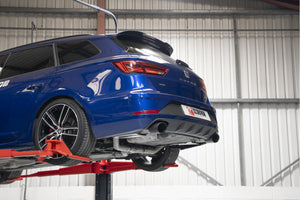 Scorpion GPF-back udstødning til Seat Leon – resoneret, EVO R Ceramic, set fra siden