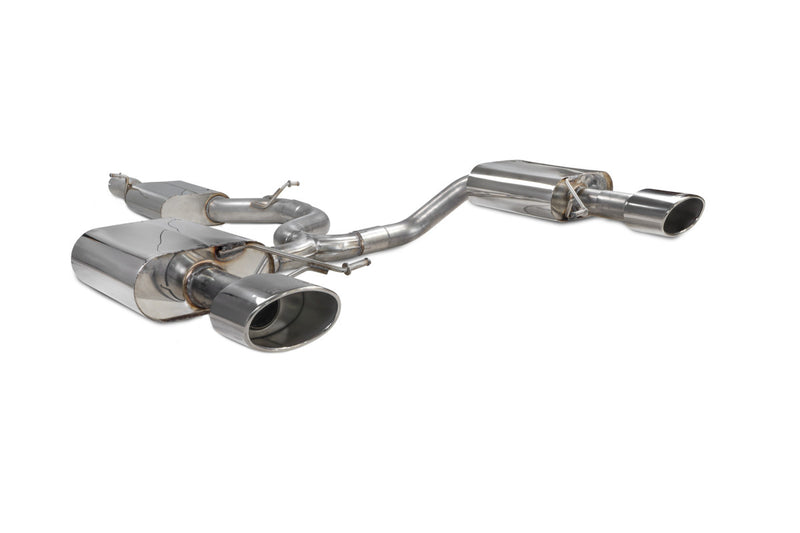 Scorpion GPF-back udstødning til Seat Leon – resoneret, EVO R, set skråt bagfra