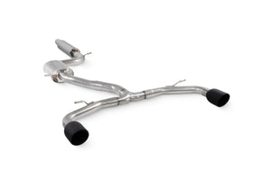Scorpion GPF-back udstødning til CUPRA Leon 245 – resoneret, Indy Ceramic, set skråt bagfra