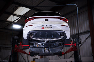 Scorpion GPF-back udstødning til CUPRA Leon 245 – resoneret, Indy, set bagfra