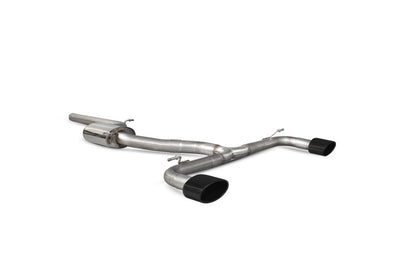 Scorpion GPF-back udstødning til Seat Leon – ikke-resoneret, EVO R Ceramic, set skråt bagfra