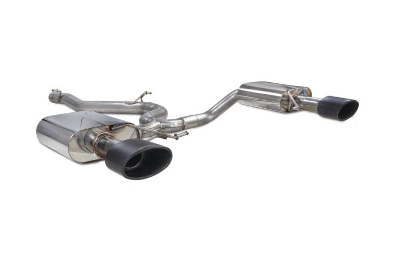 Scorpion GPF-back udstødning til Seat Leon – ikke-resoneret, EVO R Ceramic, set skråt bagfra