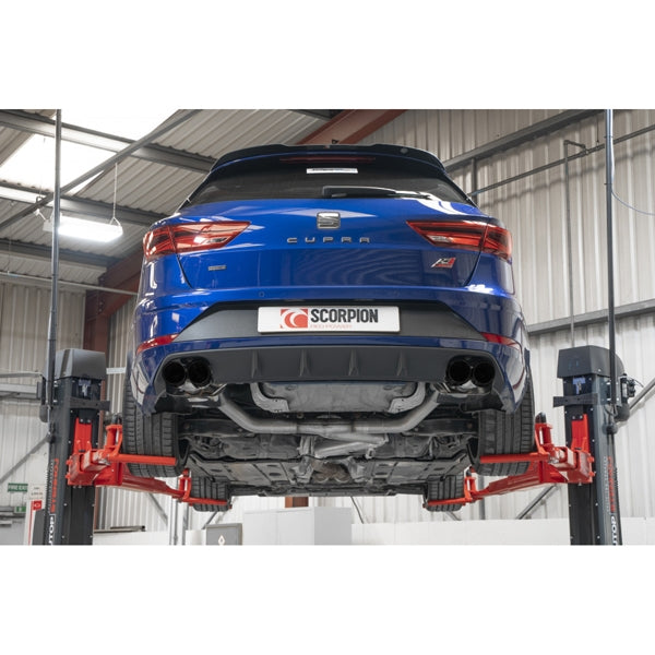 Scorpion Non-Resonated GPF-Back System - Seat Leon - Daytona (Quad) Ceramic