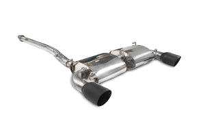 Scorpion cat-back udstødning til Subaru BRZ ZC6 – resoneret, Daytona Ceramic, set skråt bagfra
