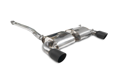 Scorpion cat-back udstødning til Subaru BRZ ZC6 – resoneret, Daytona Ceramic, set skråt bagfra