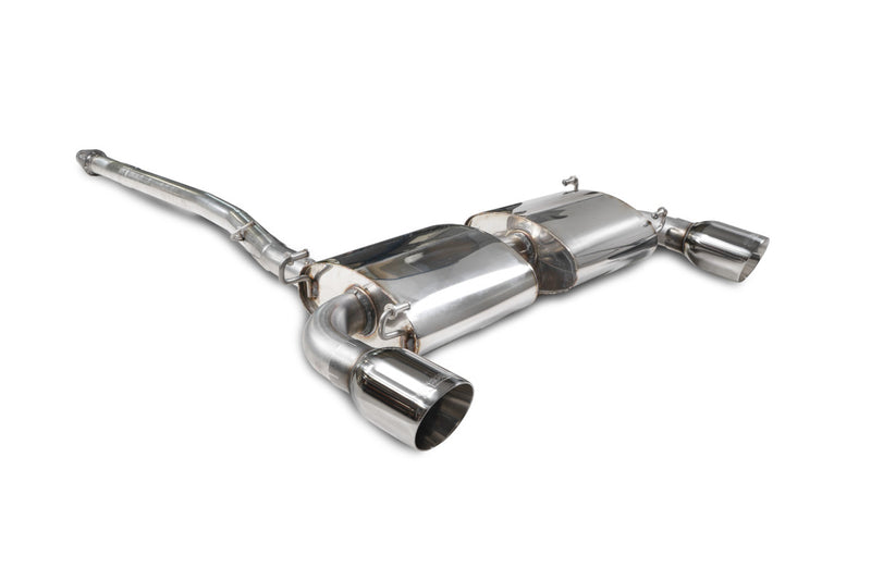 Scorpion cat-back udstødning til Subaru BRZ ZC6 – resoneret, Daytona, set skråt bagfra