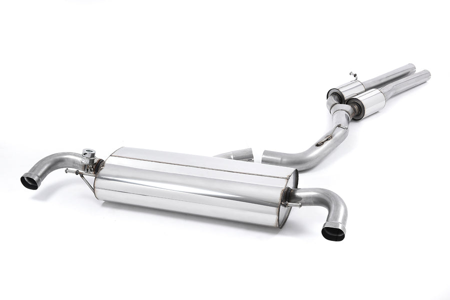 Milltek cat-back udstødning til Audi TT Mk2 TT RS Coupé 2.5-liter TFSI Quattro, resoneret
