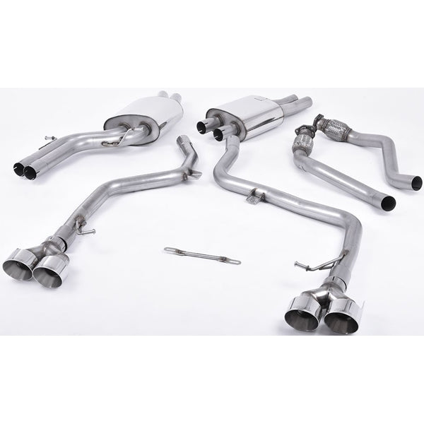 Milltek cat-back udstødning til Audi S4 3.0 Supercharged V6 B8.5, race, polerede tips – billede 3