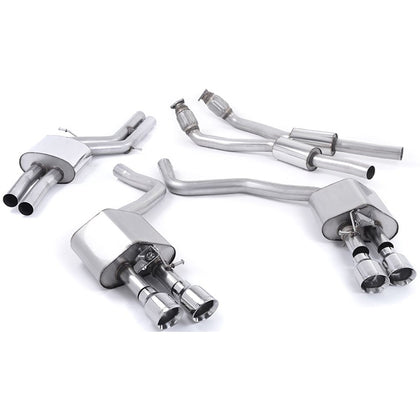 Milltek cat-back udstødning til Audi S7 Sportback 4.0 TFSI quattro S tronic, resoneret, polerede tips – billede 6