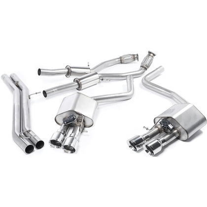 Milltek cat-back udstødning til Audi S8 D4 4.0 TFSI quattro Tiptronic, resoneret, polerede tips – billede 6