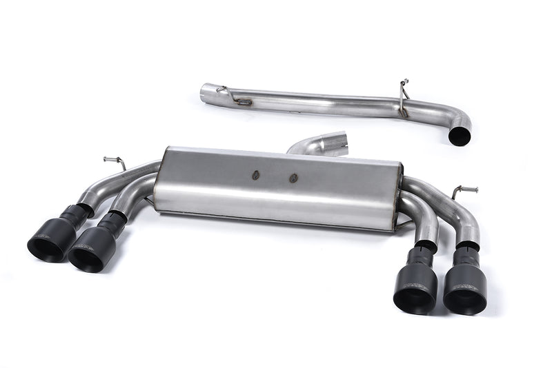 Milltek cat-back udstødning til Audi S3 2.0 TFSI quattro Sportback 8V/8V.2, race, sorte tips – billede 3