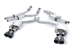 Milltek cat-back udstødning til Audi S6 4.0 TFSI C7 quattro, resoneret, sorte tips – billede 2