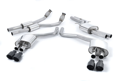 Milltek cat-back udstødning til Audi S6 4.0 TFSI C7 quattro, resoneret, sorte tips – billede 2