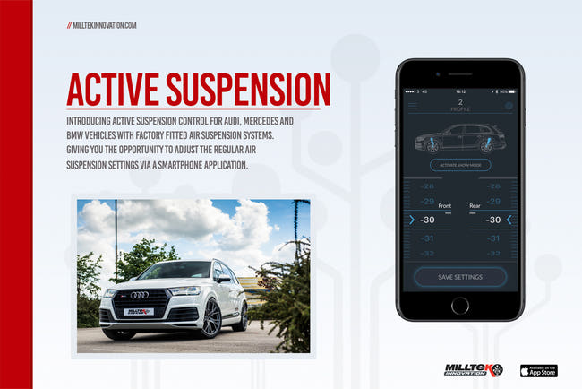 Milltek Active Suspension Control til Audi RS7 C7 Sportback 4.0 V8 TFSI bi-turbo inkl. Performance Edition