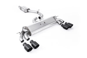 Milltek cat-back udstødning til Audi S3 2.0 TFSI quattro 3 dørs 8V.2, resoneret, sorte tips – billede 5