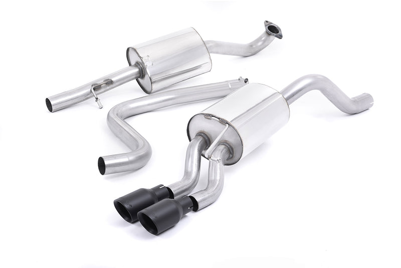 Milltek cat-back udstødning til Ford Fiesta Mk7/Mk7.5 1.0T EcoBoost (100/125/140PS), resoneret, sorte tips – billede 2