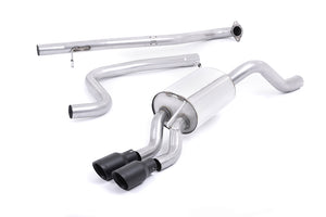 Milltek cat-back udstødning til Ford Fiesta Mk7/Mk7.5 1.0T EcoBoost (100/125/140PS), ikke-resoneret, sorte tips