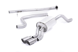 Milltek cat-back udstødning til Ford Fiesta Mk7/Mk7.5 1.0T EcoBoost (100/125/140PS), ikke-resoneret, tips i børstet titanium – billede 2