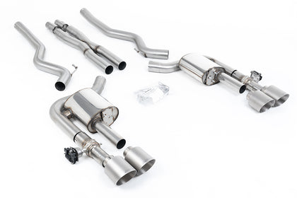 Milltek cat-back udstødning til Ford Mustang 5.0 V8 Mach 1 (Fastback), tips i børstet titanium – billede 3