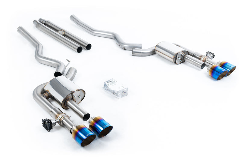 Milltek cat-back udstødning til Ford Mustang 5.0 V8 Dark Horse (S650 Fastback), tips i brændt titanium – billede 4