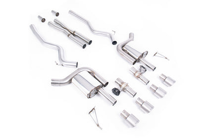 Milltek cat-back udstødning til Ford Mustang 5.0 V8 GT (S650 Fastback), tips i børstet titanium – billede 4
