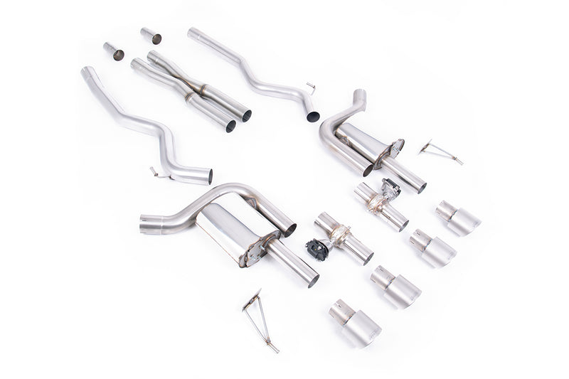 Milltek cat-back udstødning til Ford Mustang 5.0 V8 GT (S650 Fastback), tips i børstet titanium – billede 4
