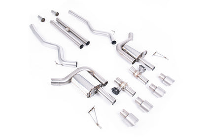 Milltek cat-back udstødning til Ford Mustang 5.0 V8 GT (S650 Fastback), tips i børstet titanium – billede 4