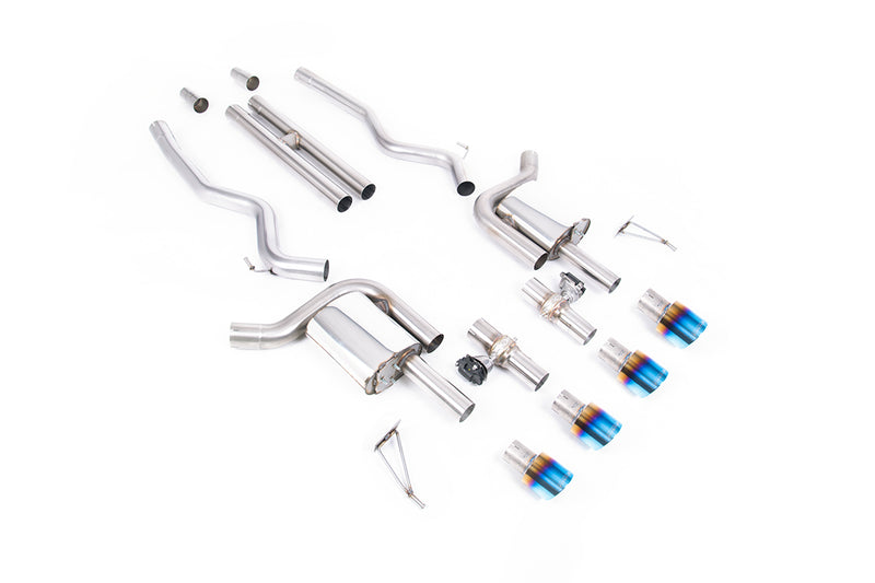 Milltek cat-back udstødning til Ford Mustang 5.0 V8 GT (S650 Fastback), tips i brændt titanium – billede 3