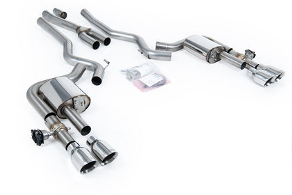 Milltek cat-back udstødning til Ford Mustang 2.3 EcoBoost (S650 Fastback), polerede tips