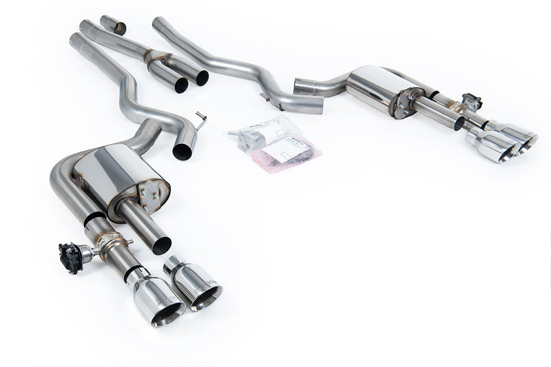 Milltek cat-back udstødning til Ford Mustang 2.3 EcoBoost (S650 Fastback), polerede tips