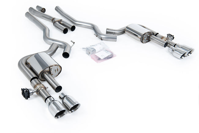 Milltek cat-back udstødning til Ford Mustang 2.3 EcoBoost (S650 Fastback), polerede tips