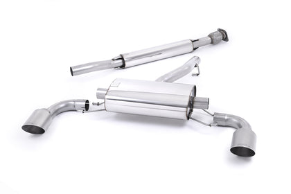 Milltek cat-back udstødning til Subaru BRZ 2.0-liter, resoneret, tips i børstet titanium