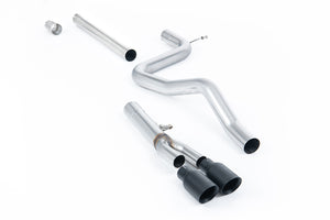 Milltek cat-back udstødning til Seat Leon FR 2.0 TDI 150 SC og 5 dørs (manual og DSG-auto), ikke-resoneret, sorte tips – billede 2