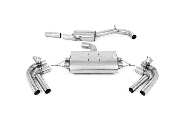 Milltek cat-back udstødning til Seat Cupra Formentor 2.0TFSI 4Drive 310PS, resoneret, sorte tips