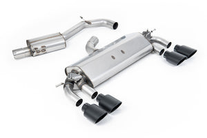Milltek cat-back udstødning til Volkswagen Golf MK7 R 2.0 TSI 300PS, resoneret, sorte tips – billede 7