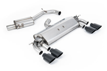 Milltek cat-back udstødning til Volkswagen Golf MK7 R 2.0 TSI 300PS, resoneret, sorte tips – billede 7