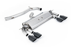 Milltek cat-back udstødning til Volkswagen Golf MK7 R 2.0 TSI 300PS, ikke-resoneret, sorte tips – billede 4
