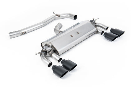 Milltek cat-back udstødning til Volkswagen Golf MK7 R 2.0 TSI 300PS, ikke-resoneret, sorte tips – billede 4