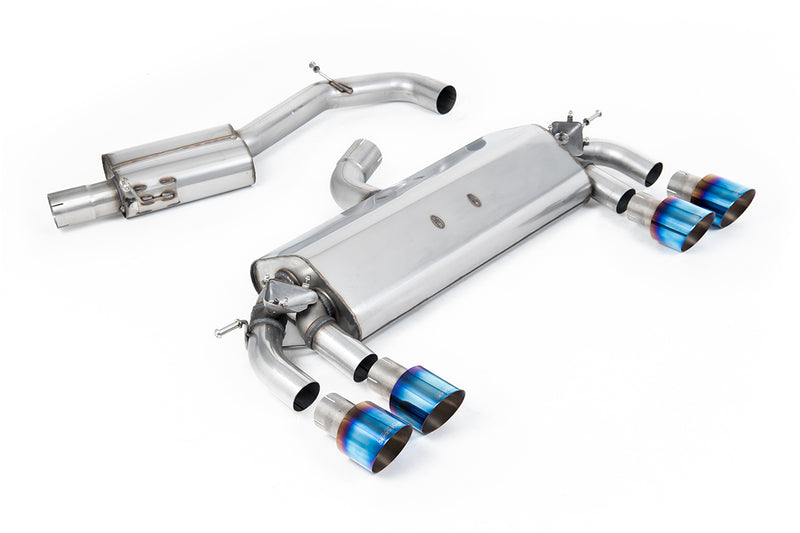 Milltek cat-back udstødning til Volkswagen Golf MK7 R 2.0 TSI 300PS, resoneret, tips i brændt titanium – billede 10