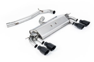 Milltek cat-back udstødning til Volkswagen Golf MK7 R 2.0 TSI 300PS, ikke-resoneret, sorte tips – billede 5