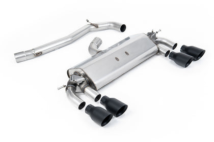 Milltek cat-back udstødning til Volkswagen Golf MK7 R 2.0 TSI 300PS, ikke-resoneret, sorte tips – billede 5