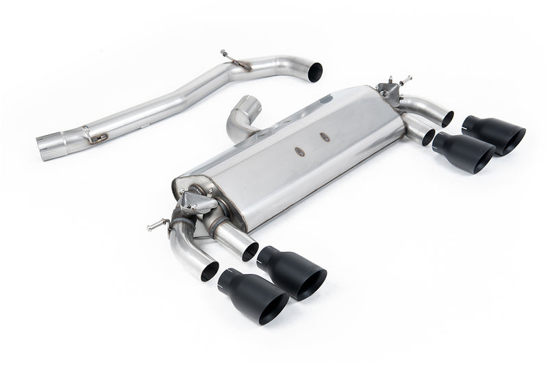 Milltek cat-back udstødning til Volkswagen Golf MK7 R 2.0 TSI 300PS, ikke-resoneret, sorte tips – billede 5