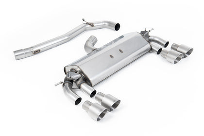 Milltek cat-back udstødning til Volkswagen Golf MK7 R 2.0 TSI 300PS, ikke-resoneret, tips i børstet titanium – billede 2