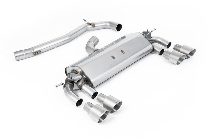 Milltek cat-back udstødning til Volkswagen Golf MK7 R 2.0 TSI 300PS, ikke-resoneret, tips i børstet titanium – billede 2