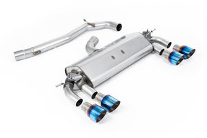Milltek cat-back udstødning til Volkswagen Golf MK7 R 2.0 TSI 300PS, ikke-resoneret, tips i brændt titanium