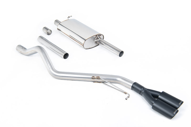 Milltek cat-back udstødning til Volkswagen Transporter \ Caravelle T6 LWB 150PS & 204PS 2.0-liter TSI (Petrol) 2WD, sorte tips – billede 2